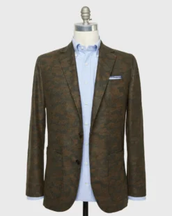 Butcher Jacket In Brown/Olive Camo Flannel 6 Butcher Jacket In Brown/Olive Camo Flannel -fashion S63733 142