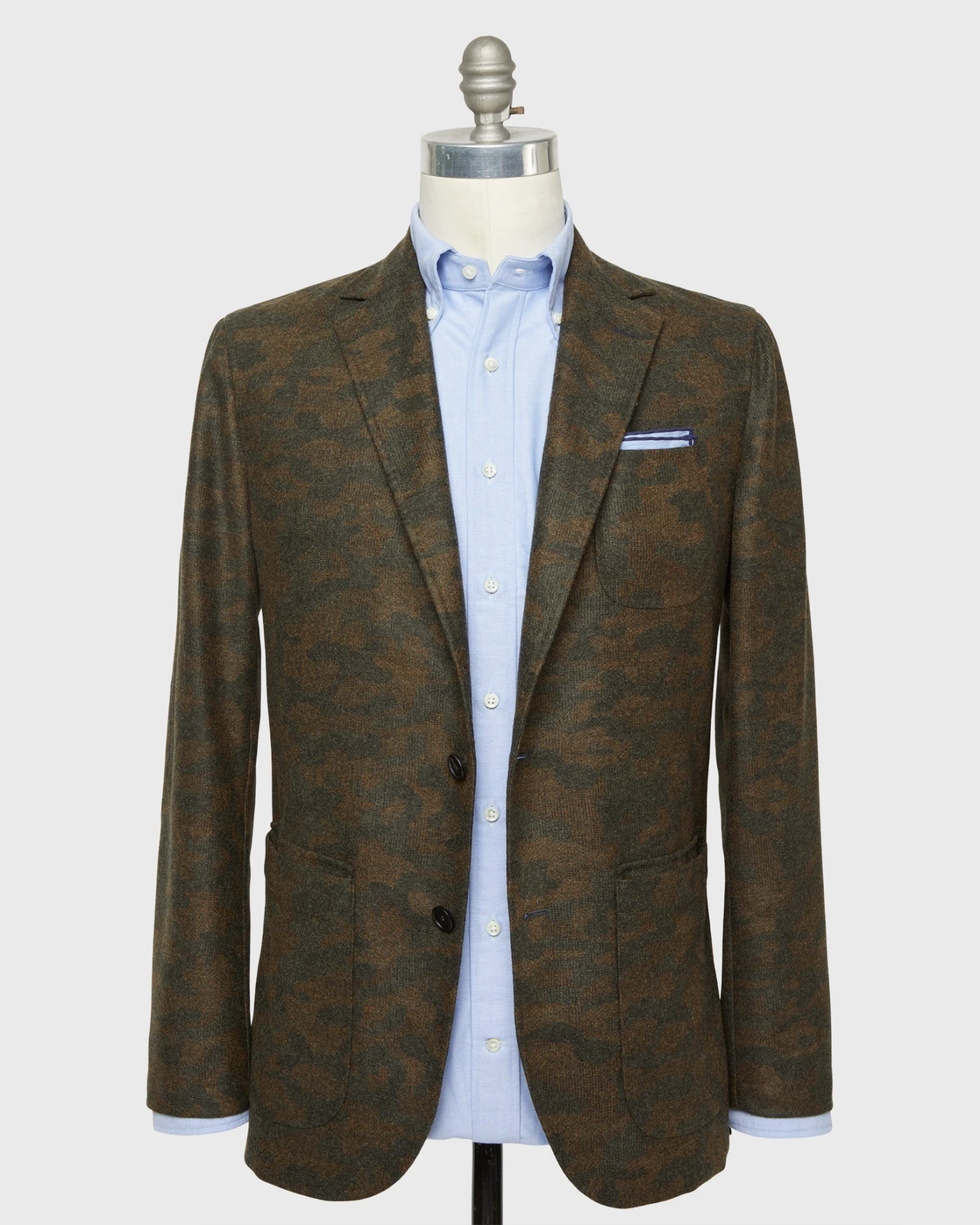 Butcher Jacket In Brown/Olive Camo Flannel 3 Butcher Jacket In Brown/Olive Camo Flannel - Image 3