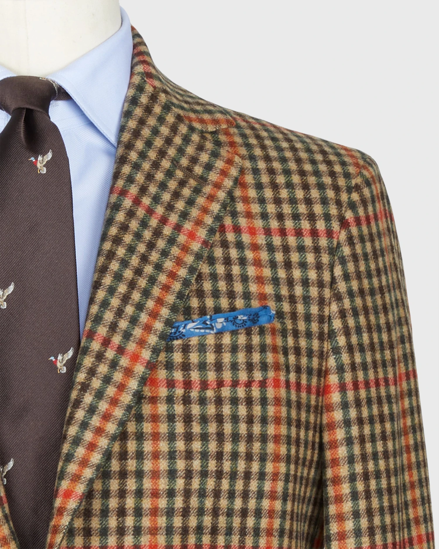 Virgil No. 2 Jacket In Tan/Spruce/Orange Wool Flannel 2 Virgil No. 2 Jacket In Tan/Spruce/Orange Wool Flannel - Image 2