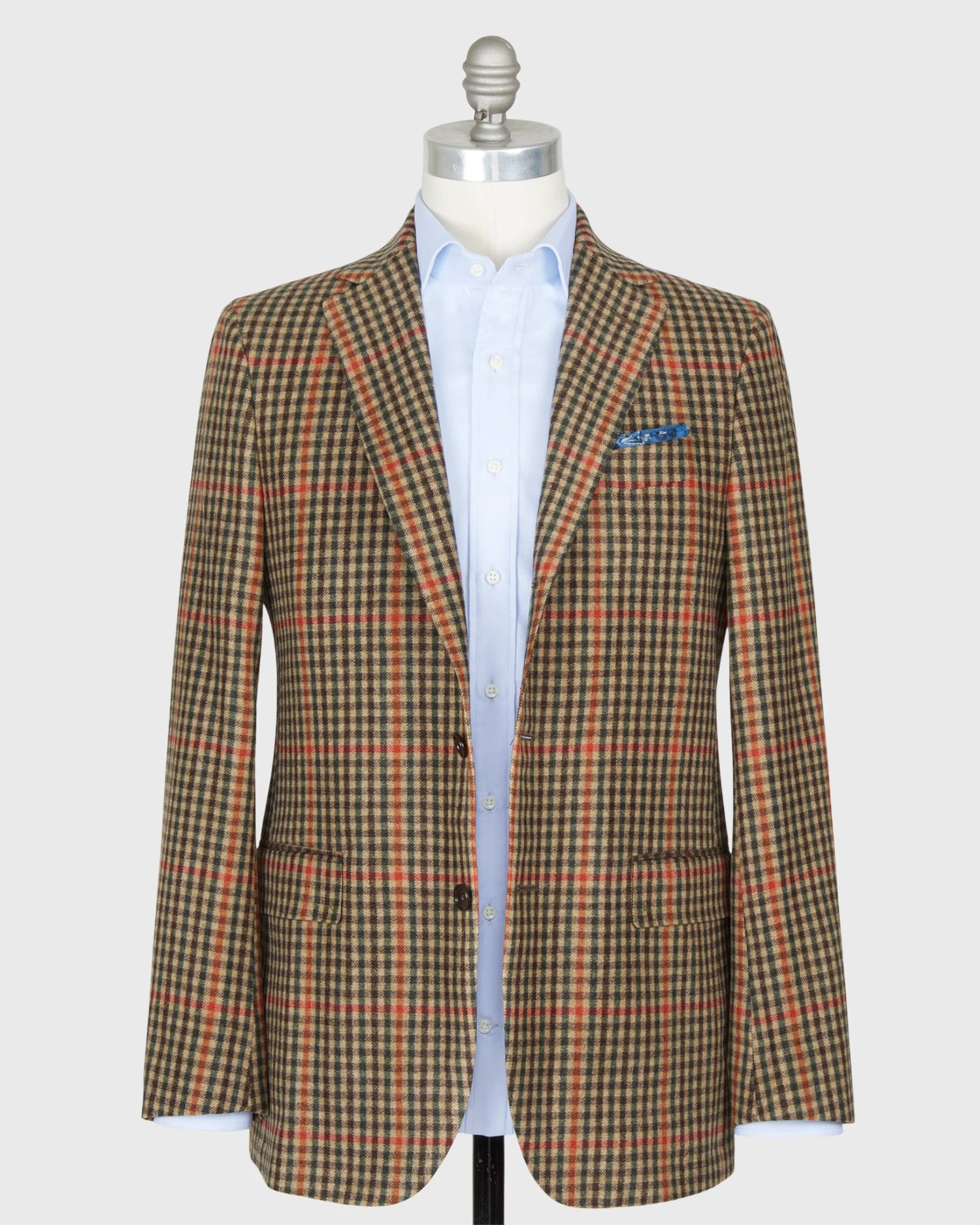 Virgil No. 2 Jacket In Tan/Spruce/Orange Wool Flannel 3 Virgil No. 2 Jacket In Tan/Spruce/Orange Wool Flannel - Image 3