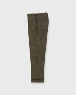 Side-Tab Dress Trouser In Brown/Olive Camo Flannel