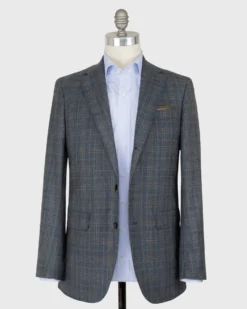 Virgil No. 2 Suit In Blue/Brown Plaid Brushed Twill -fashion S63954 2