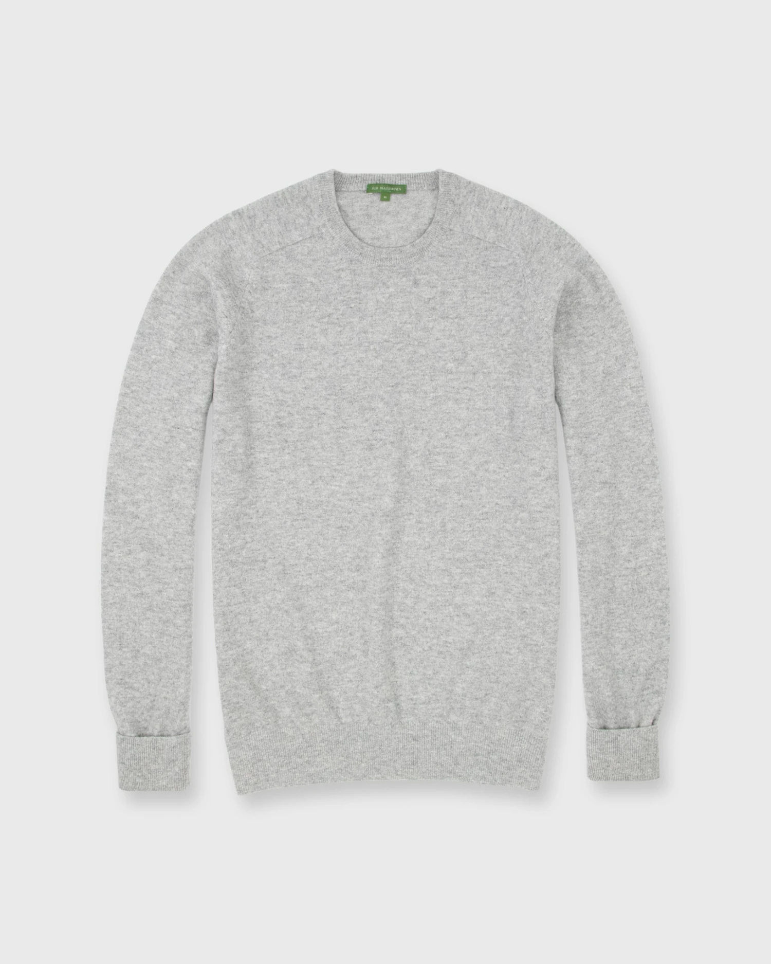 Classic Crewneck Sweater In Pale Heather Grey Cashmere 1 Classic Crewneck Sweater In Pale Heather Grey Cashmere