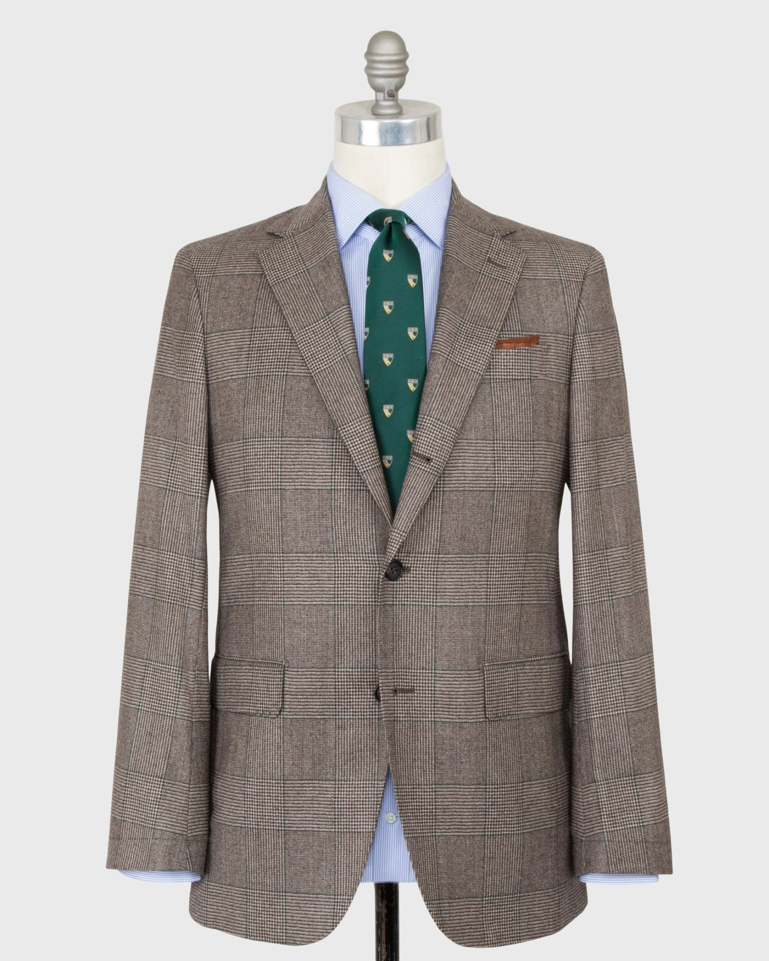 Virgil No. 2 Suit In Brown/Bone/Spruce Wool/Cashmere Flannel 1 Virgil No. 2 Suit In Brown/Bone/Spruce Wool/Cashmere Flannel