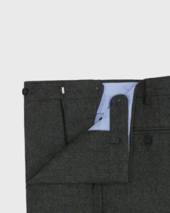 Dress Trouser In Olive Mini Houndstooth Flannel -fashion S65655 3