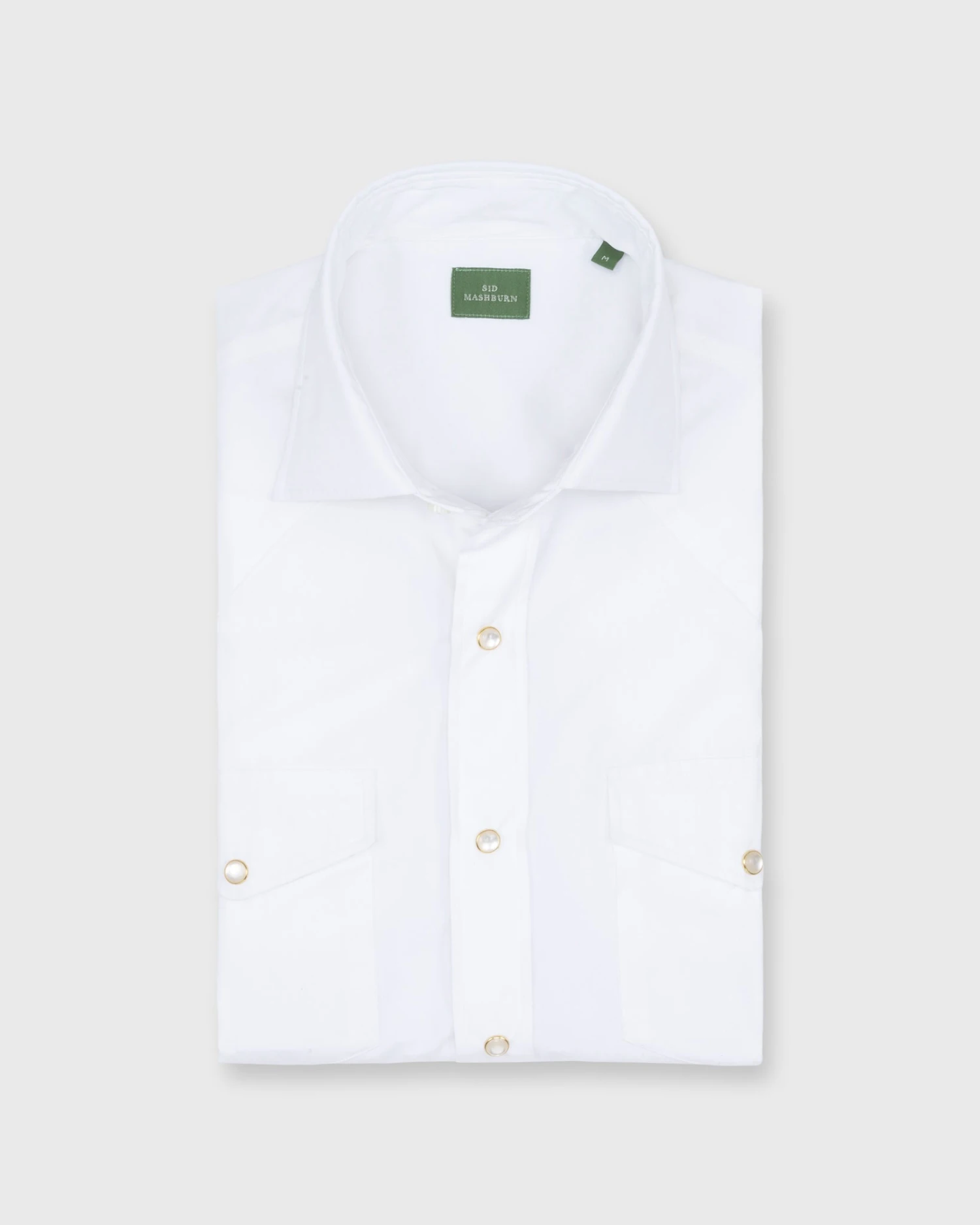 Western Work Shirt In White Poplin 3 Western Work Shirt In White Poplin - Image 3