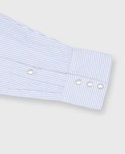 Western Work Shirt In Blue/White University Stripe Oxford -fashion S66450 2