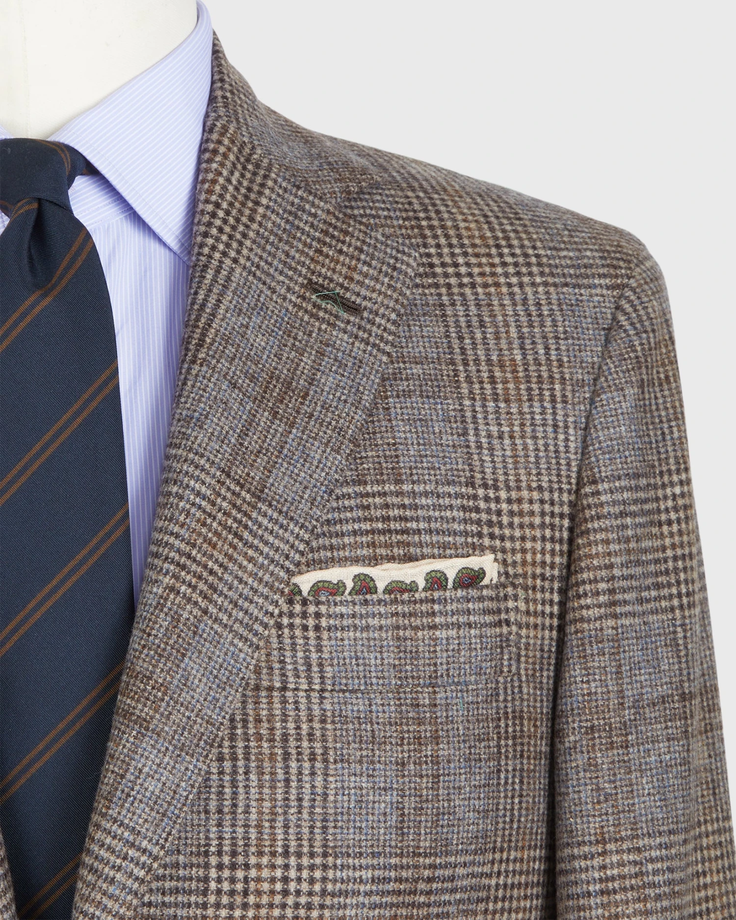 Virgil No. 4 Jacket In Oat/Brown/Blue Glen Plaid Flannel 2 Virgil No. 4 Jacket In Oat/Brown/Blue Glen Plaid Flannel - Image 2