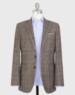 Virgil No. 4 Jacket In Oat/Brown/Blue Glen Plaid Flannel 5 Virgil No. 4 Jacket In Oat/Brown/Blue Glen Plaid Flannel -fashion S67575 3