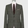 Virgil No. 3 Jacket In Olive/Chocolate/Sienna Windowpane Flannel