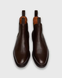 Chelsea Boot In Dark Brown Utah Grain Calfskin