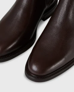 Chelsea Boot In Dark Brown Utah Grain Calfskin -fashion S68331 770