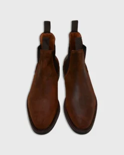 Chelsea Boot In Waxy Brown Suede