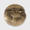 Round Abstract Belt Buckle In Brass