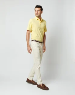 Short-Sleeved Polo In Canary Pima Pique -fashion S68634 45