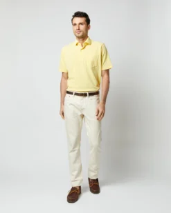 Short-Sleeved Polo In Canary Pima Pique -fashion S68634 61