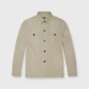 Military Jacket In Khaki Lightweight Canvas