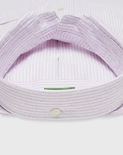 Button-Down Sport Shirt In Light Pink University Stripe Oxford -fashion S68670 103