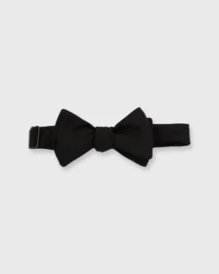Formal Bow Tie In Black Silk Faille
