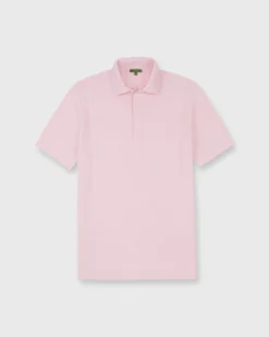 Rally Polo Sweater In Pale Pink Cotton