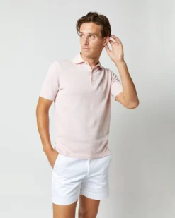 Rally Polo Sweater In Pale Pink Cotton -fashion S68700 2969