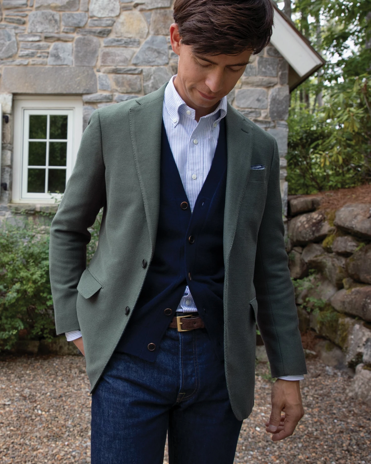 Virgil No. 2 Jacket In Spruce Monk's Cloth 4 Virgil No. 2 Jacket In Spruce Monk's Cloth - Image 4