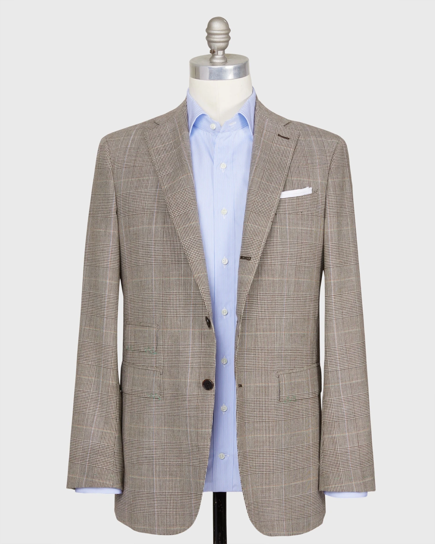 Virgil No. 3 Suit In Brown/Bone/Orange Plaid Prince Of Wales Hopsack 3 Virgil No. 3 Suit In Brown/Bone/Orange Plaid Prince Of Wales Hopsack - Image 3