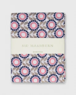 Bandana In Pink/Navy Circle