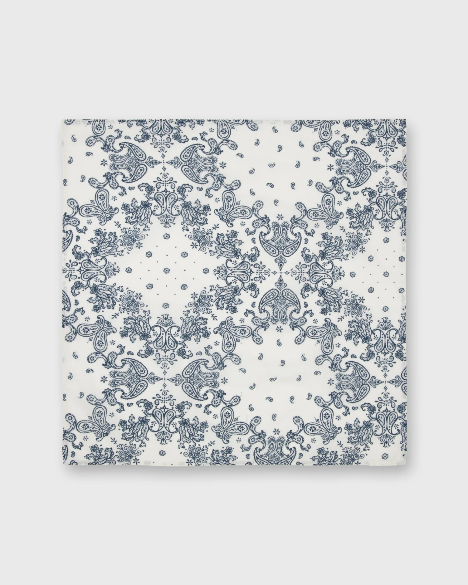 Bandana In White/Blue Paisley 2 Bandana In White/Blue Paisley - Image 2