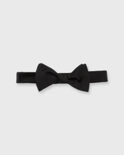 Formal Bow Tie In Black Silk Satin
