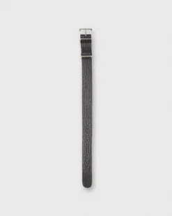One-Piece Watch Strap In Black Sharkskin