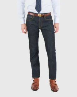 Slim Straight Jean In Selvedge Rigid Denim -fashion S69881 4