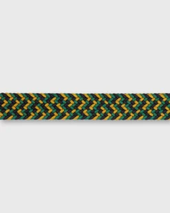 1.25" Woven Elastic Belt In Gold/Green/Navy -fashion S69884 3