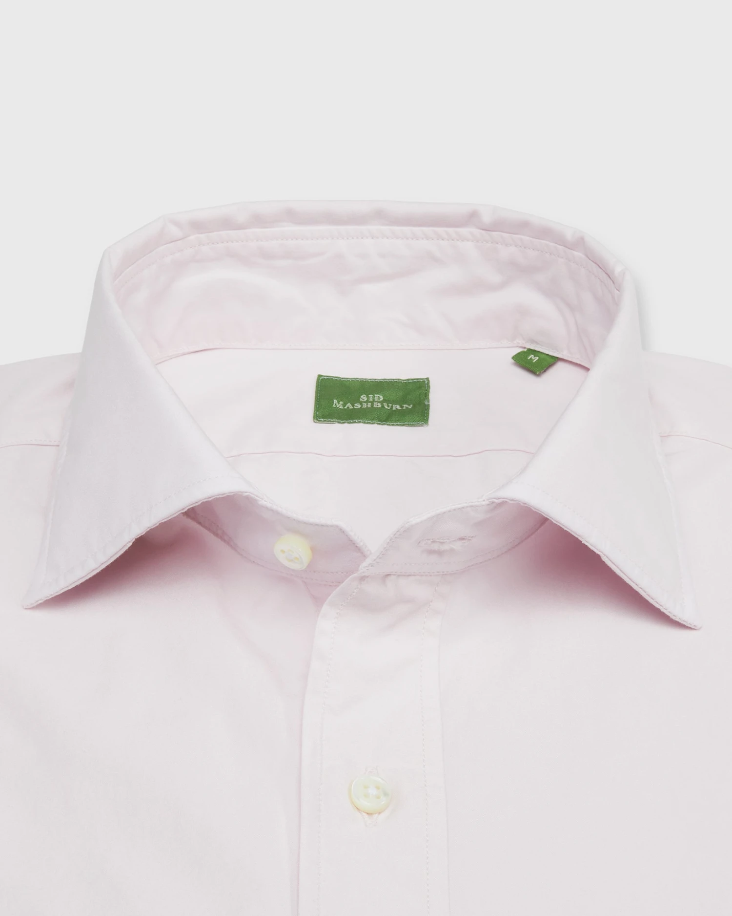 Spread Collar Sport Shirt In Pale Pink Garment-Dyed Poplin 2 Spread Collar Sport Shirt In Pale Pink Garment-Dyed Poplin - Image 2