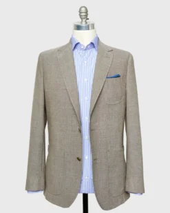 Ghost Blazer In Chocolate/Bone Wool Hopsack -fashion S70512 39