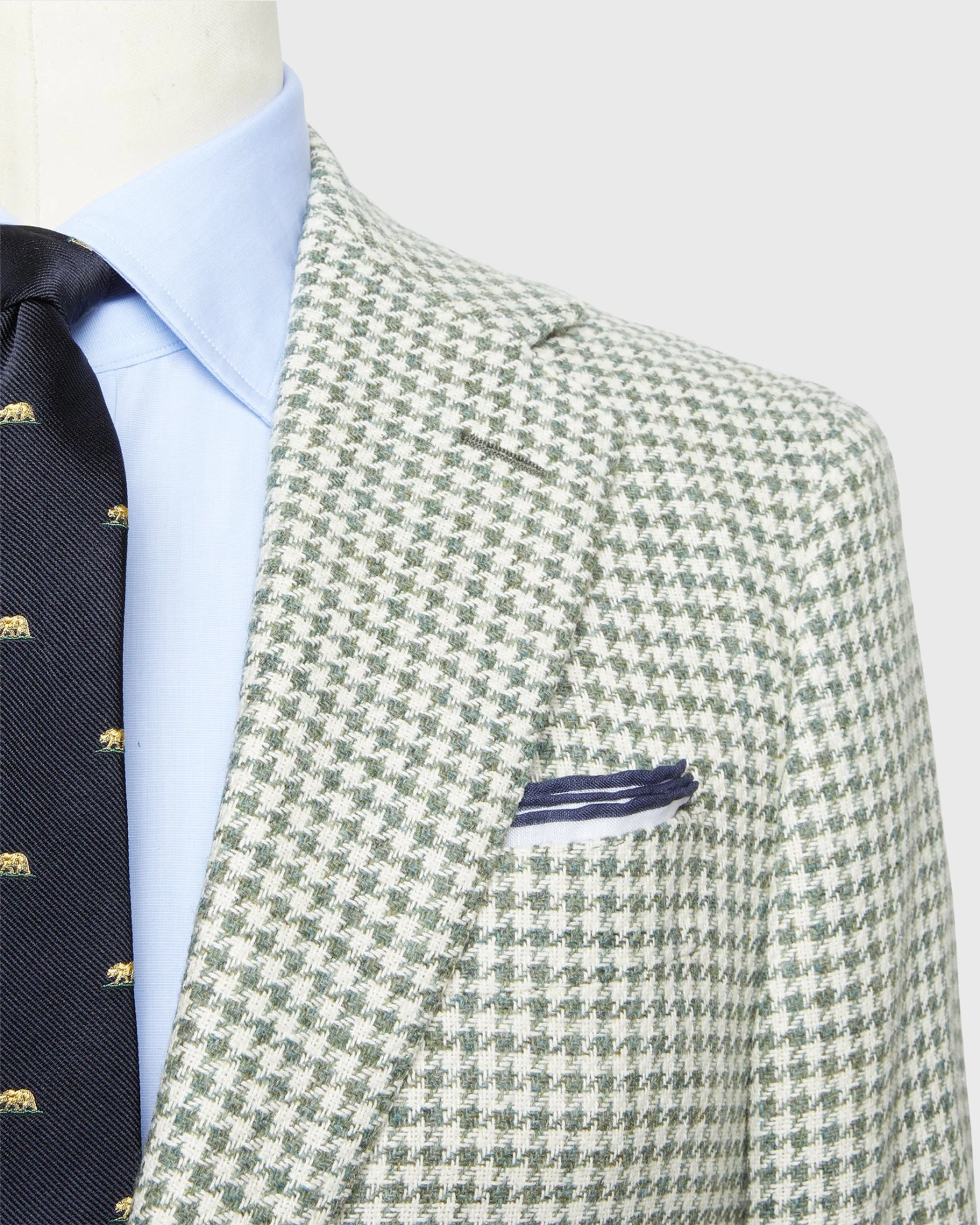 Virgil No. 2 Jacket In Lovat/Bone Houndstooth 2 Virgil No. 2 Jacket In Lovat/Bone Houndstooth - Image 2