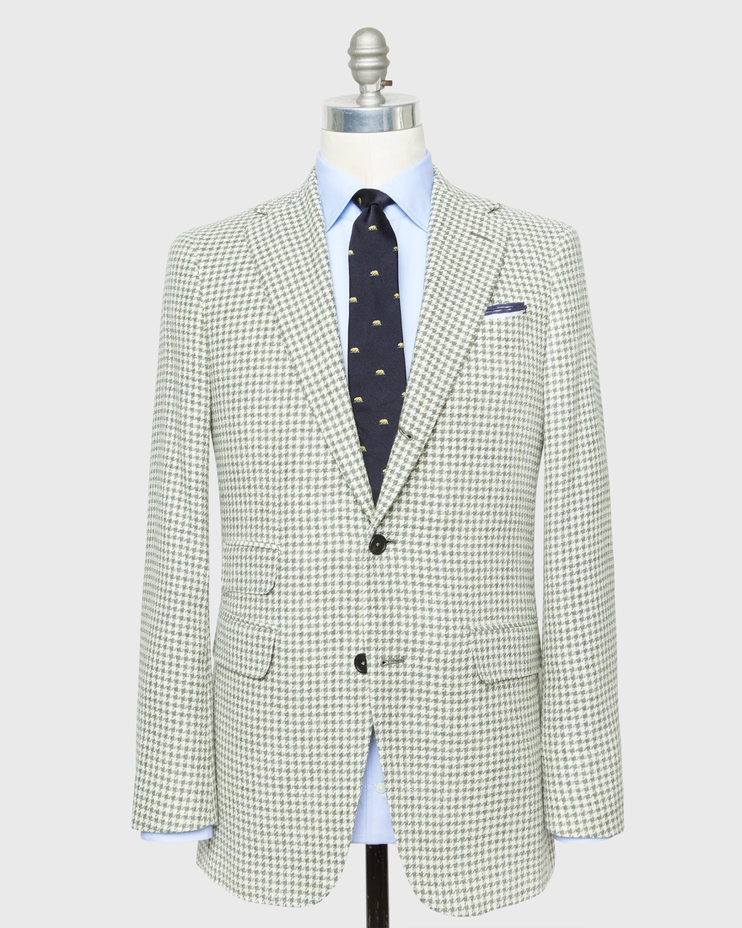 Virgil No. 2 Jacket In Lovat/Bone Houndstooth 1 Virgil No. 2 Jacket In Lovat/Bone Houndstooth