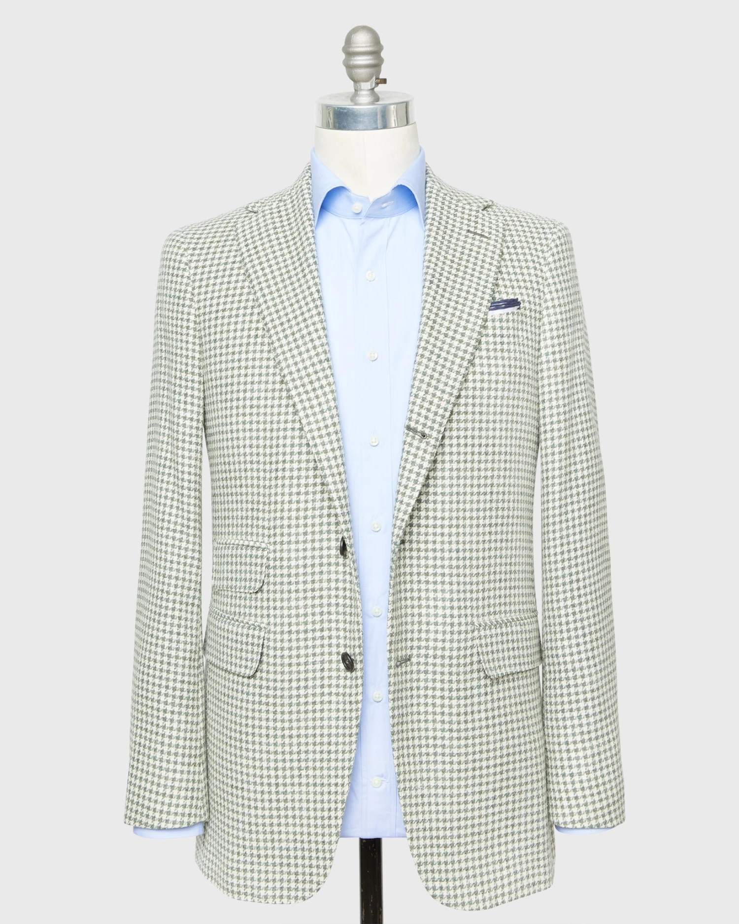 Virgil No. 2 Jacket In Lovat/Bone Houndstooth 3 Virgil No. 2 Jacket In Lovat/Bone Houndstooth - Image 3
