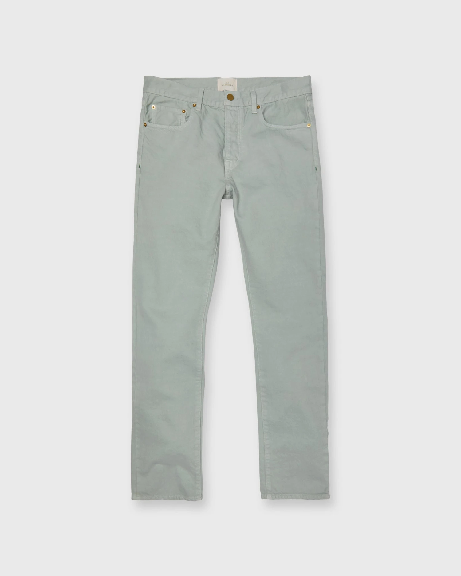 Slim Straight Jean In Sage Garment-Dyed Denim 2 Slim Straight Jean In Sage Garment-Dyed Denim - Image 2