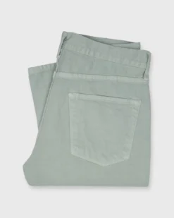 Slim Straight Jean In Sage Garment-Dyed Denim