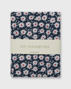 Bandana In Navy/Red Daisy