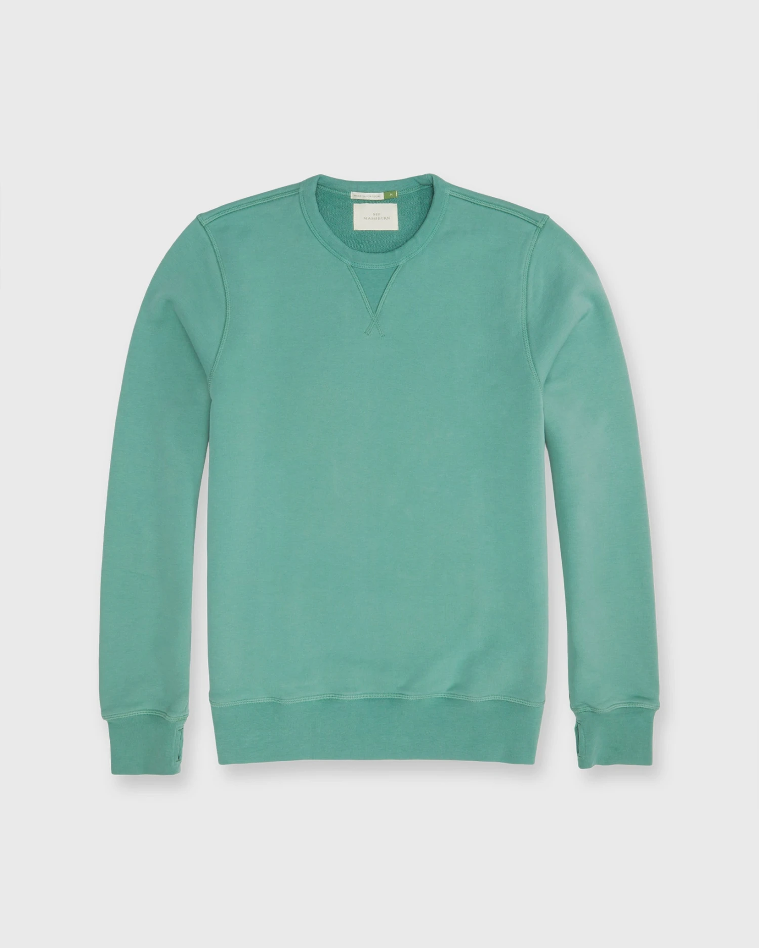 Crewneck Pullover Sweatshirt In Lovat French Terry 1 Crewneck Pullover Sweatshirt In Lovat French Terry