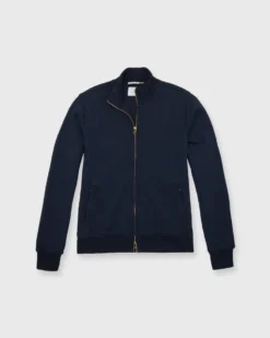 Track Jacket In Navy French Terry