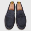 Handsewn Penny Loafer In Navy Suede