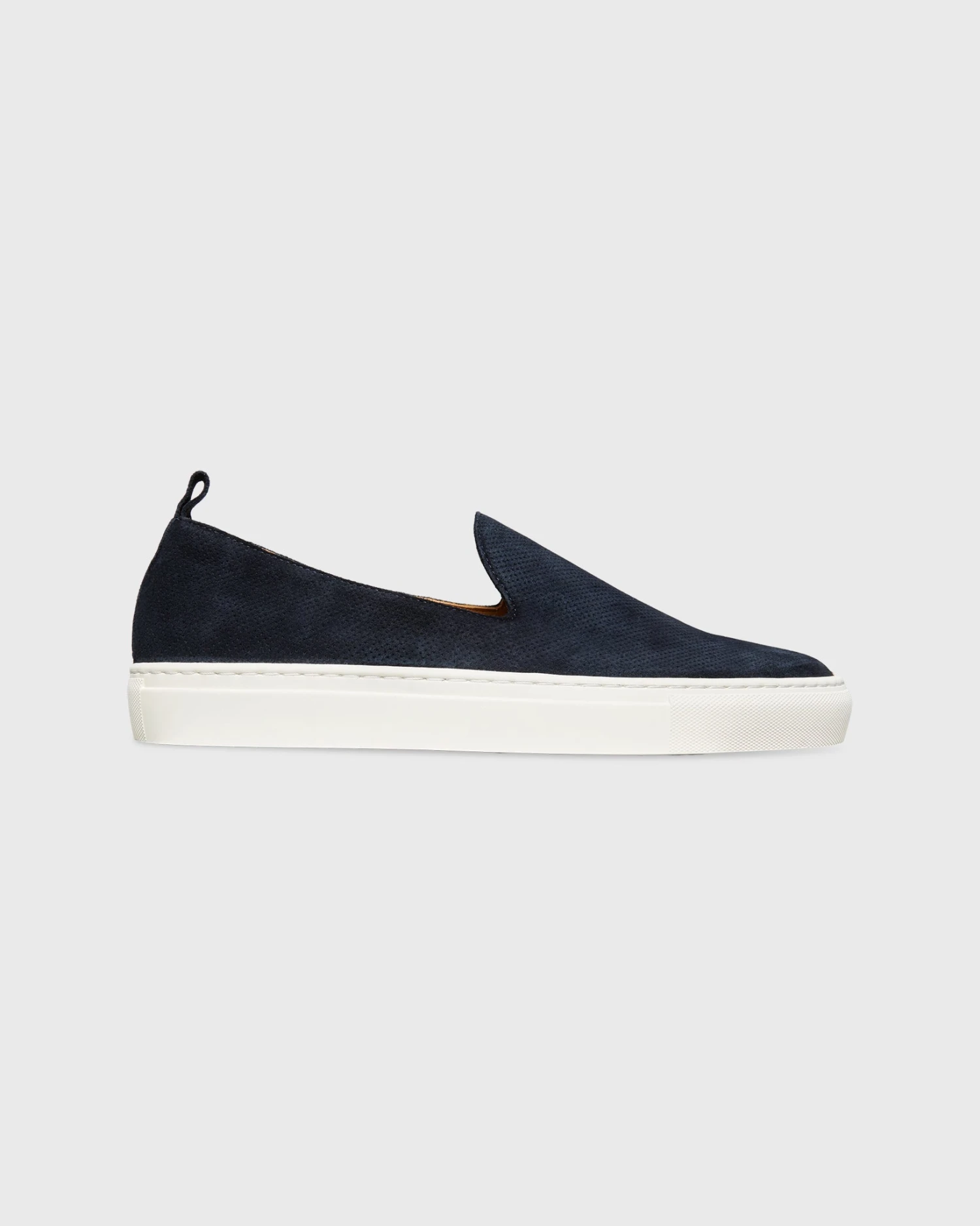 Slip-On Sneaker In Navy Perforated Suede 2 Slip-On Sneaker In Navy Perforated Suede - Image 2