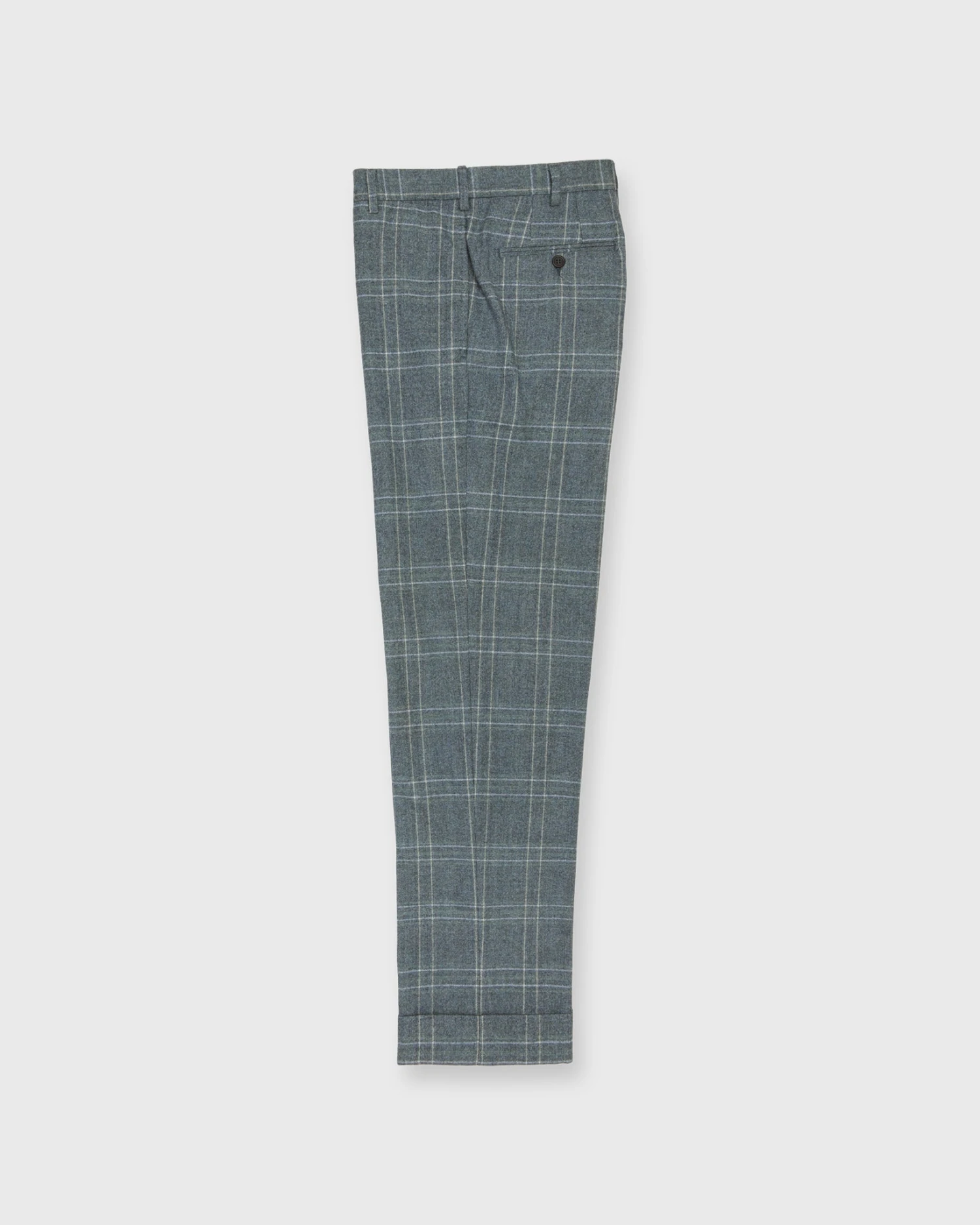 Dress Trouser In Grey/Lovat Mix Plaid Flannel 1 Dress Trouser In Grey/Lovat Mix Plaid Flannel