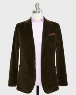 Butcher Jacket In Chocolate Corduroy -fashion S70991 73