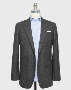 Virgil No. 2 Suit In Charcoal Glen Plaid Flannel -fashion S70995 9624