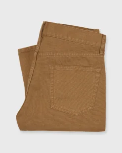 Slim Straight 5-Pocket Pant In Tobacco Canvas