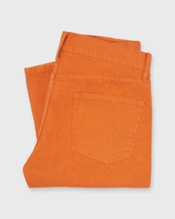 Slim Straight 5-Pocket Pant In Orange Canvas